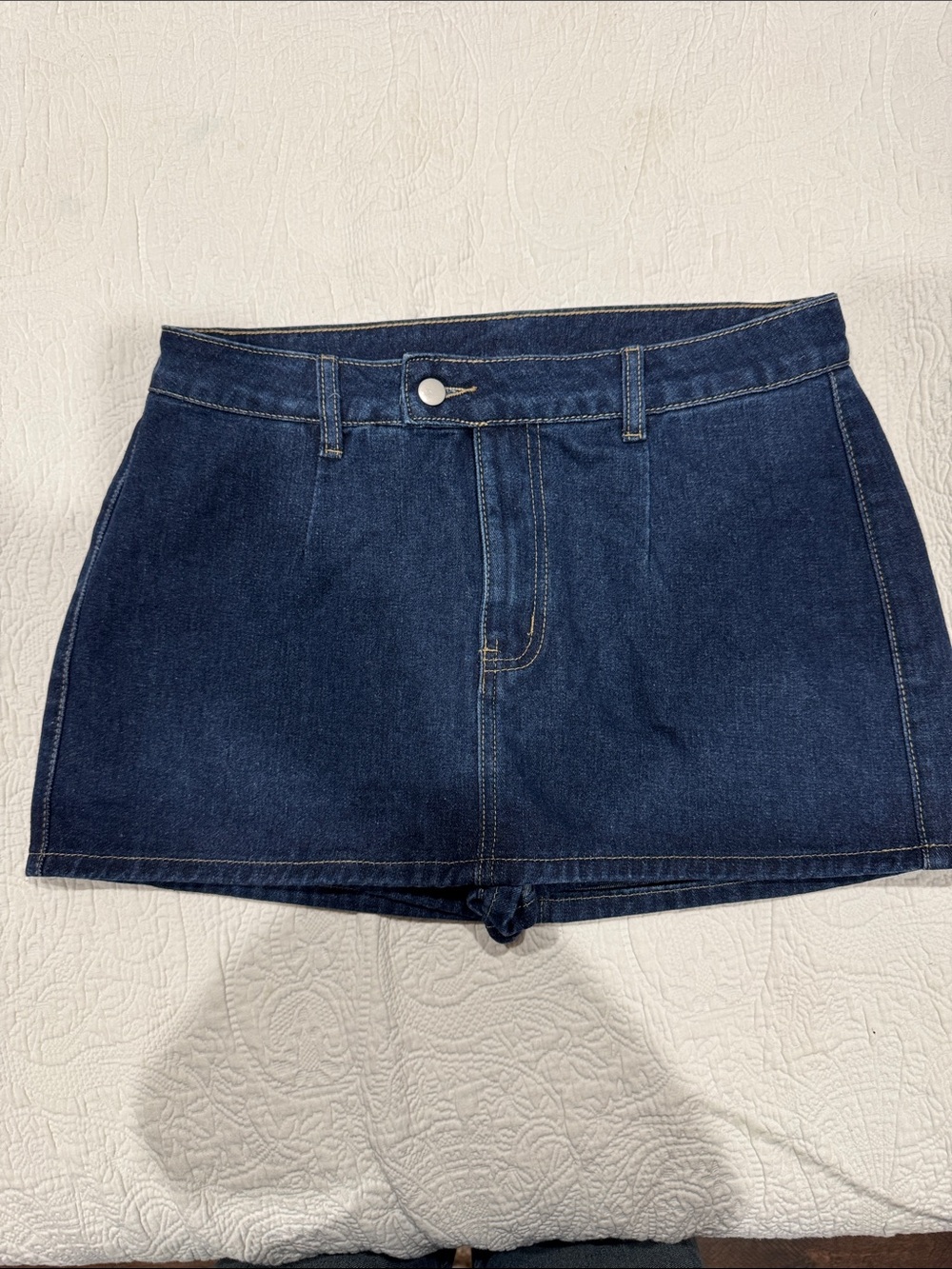 SHEIN Dark Blue Denim Skort